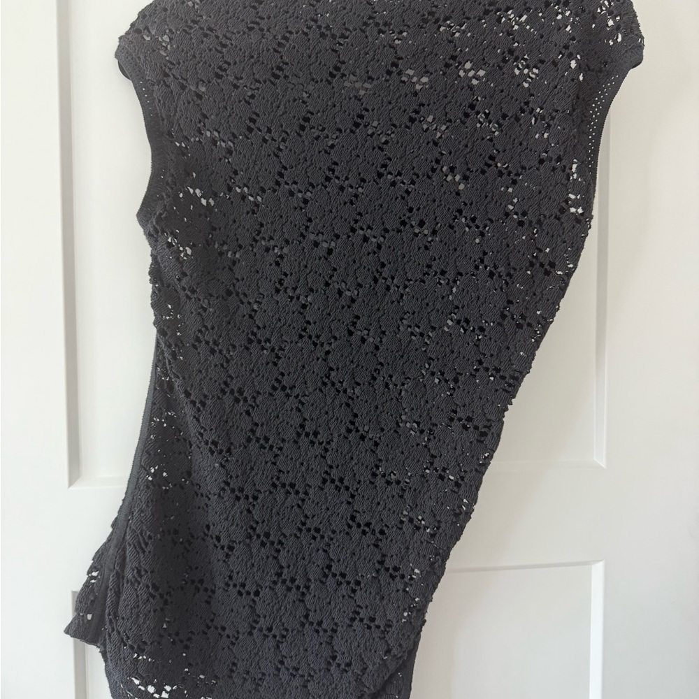 Jil Sander Black Lace Top
